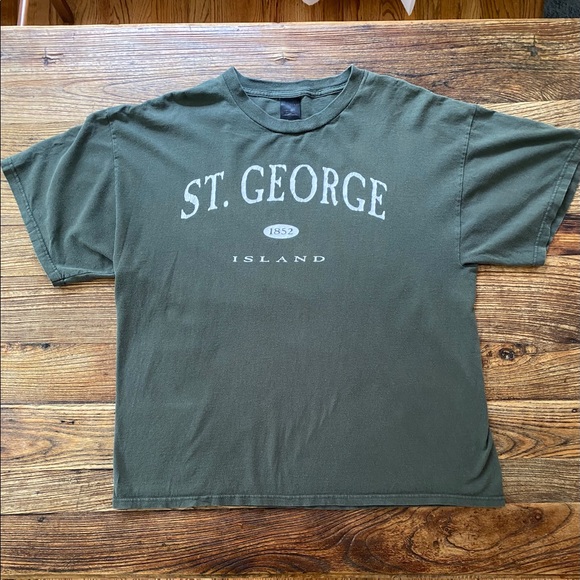 Olive Green St George Island Tee - Picture 2 of 7
